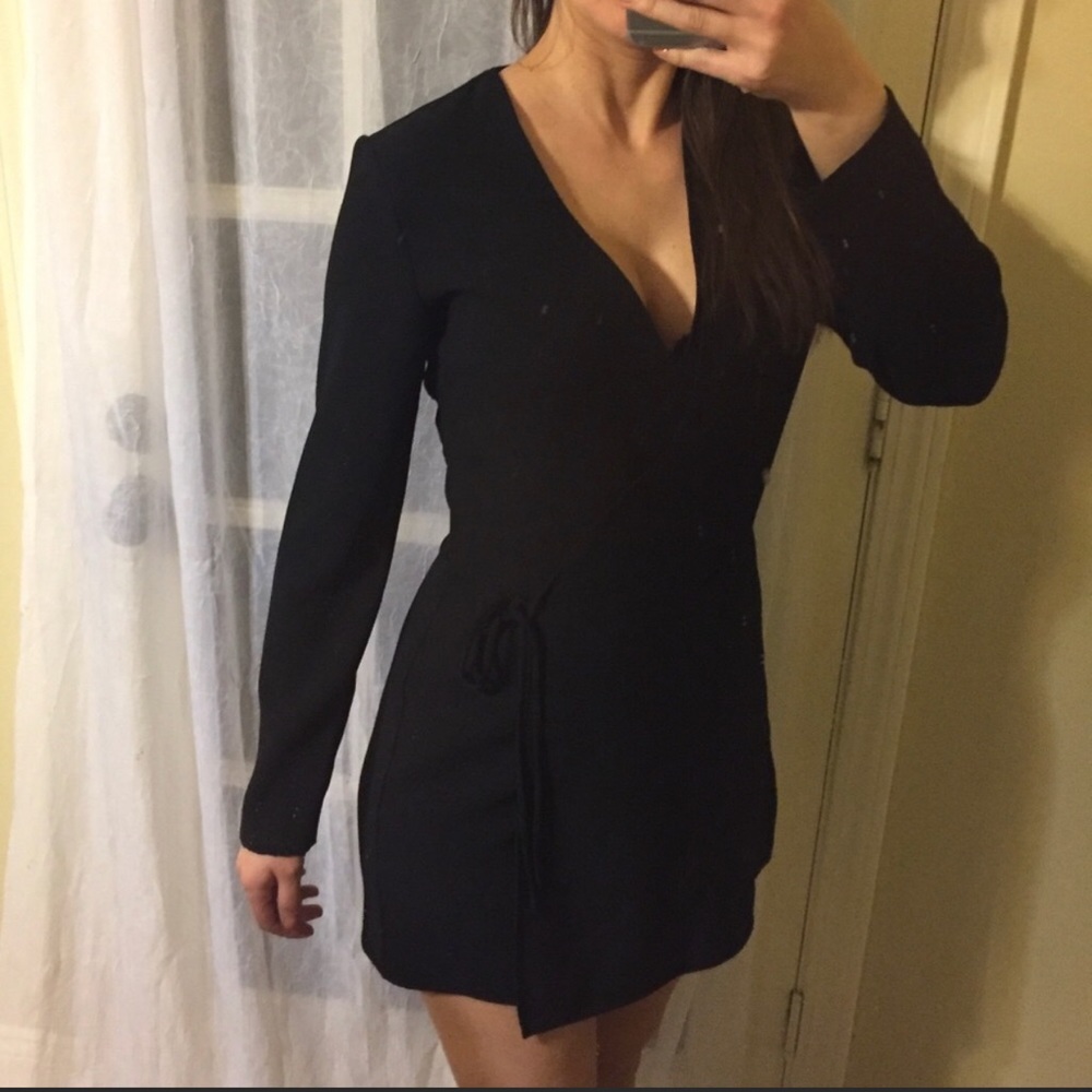 Zara black romper dress